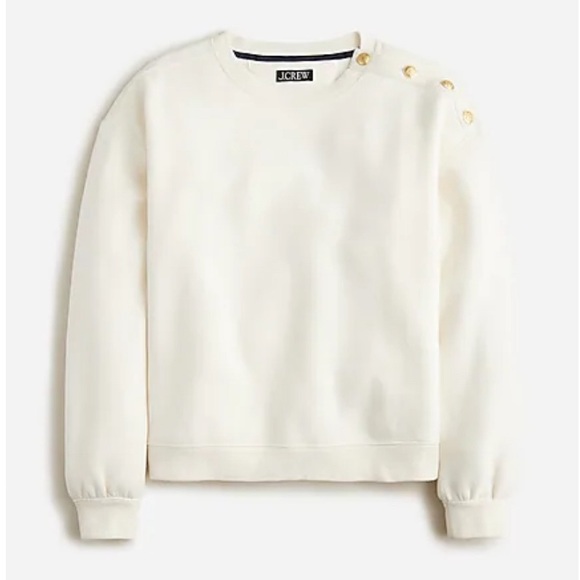 J. Crew Tops - J. Crew Heritage Fleece Sweatshirt with Buttons